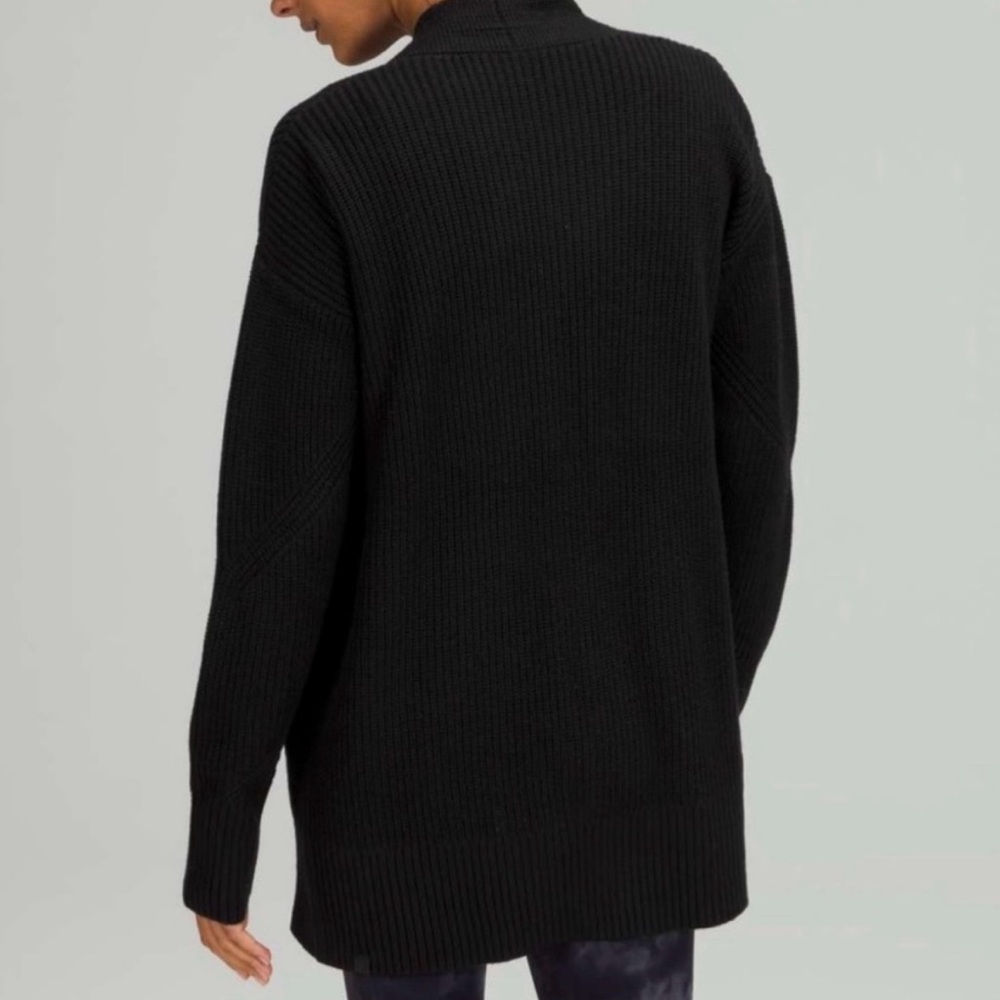 Lululemon Cashlu Sweater Wrap Style W3EGYS Black 4 - Picture 2 of 8